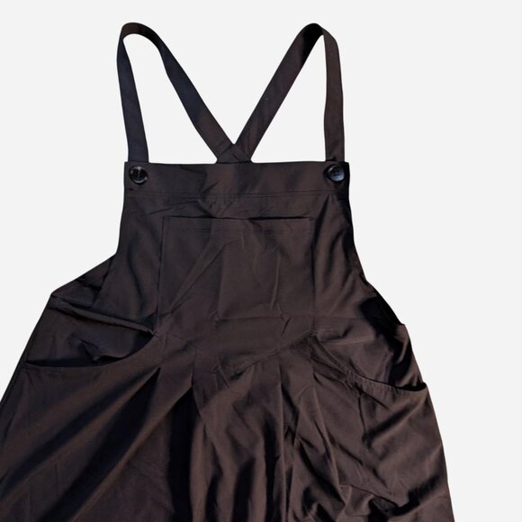 Halara Black Flowy Overall Maxi Dress (Size L) - Picture 3 of 8